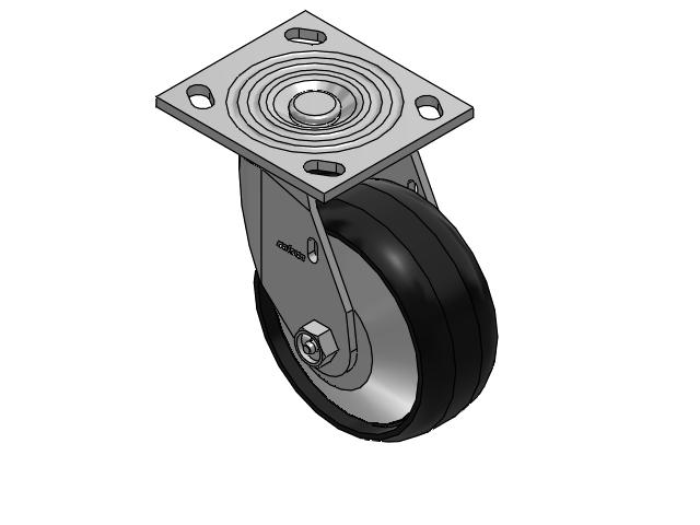 4 Series 2 Inch Wide Top Plate Swivel Caster Caster with 5 x 2 Maxim Wheel