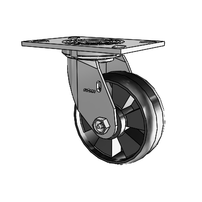 4 Series 2 Inch Wide Top Plate Swivel Caster Caster with 5 x 2 Maxim Wheel