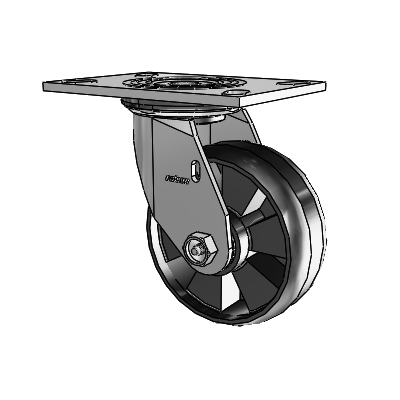 4 Series 2 Inch Wide Top Plate Swivel Caster Caster with 5 x 2 Maxim Wheel