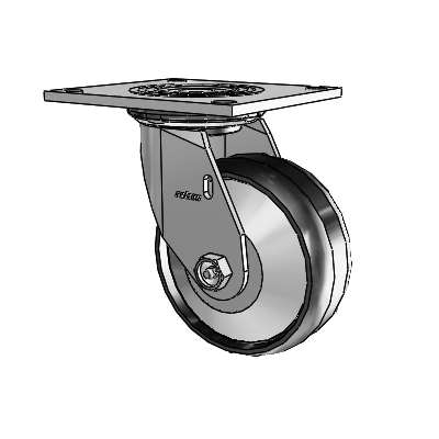 4 Series 2 Inch Wide Top Plate Swivel Caster Caster with 5 x 2 Maxim Wheel