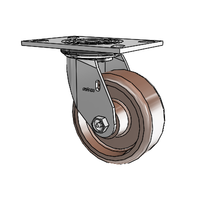 4 Series 2 Inch Wide Top Plate Swivel Caster Caster with 5 x 2 Thermo Wheel