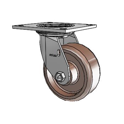 4 Series 2 Inch Wide Top Plate Swivel Caster Caster with 5 x 2 Thermo Wheel