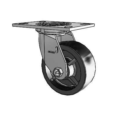4 Series 2 Inch Wide Top Plate Swivel Caster Caster with 5 x 2 Polyolefin Wheel