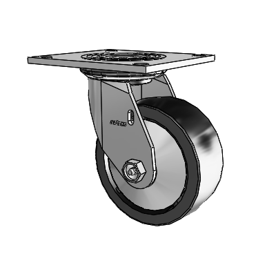 4 Series 2 Inch Wide Top Plate Swivel Caster Caster with 5 x 2 Polyolefin Wheel