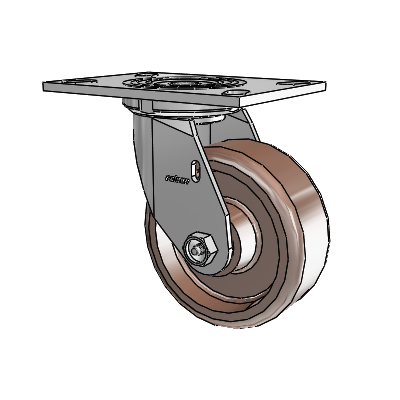 4 Series 2 Inch Wide Top Plate Swivel Caster Caster with 5 x 2 Thermo Wheel