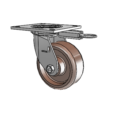 4 Series 2 Inch Wide Top Plate Swivel Caster Caster with 5 x 2 Thermo Wheel