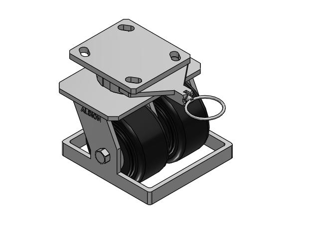 115 Series Top Plate Swivel Black Caster with 4 x 2 NX - Trionix High Impact Polymer Wheel
