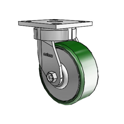 4 Series Kingpinless Casters Top Plate Swivel Caster with 5 x 2 Cast Iron wheel