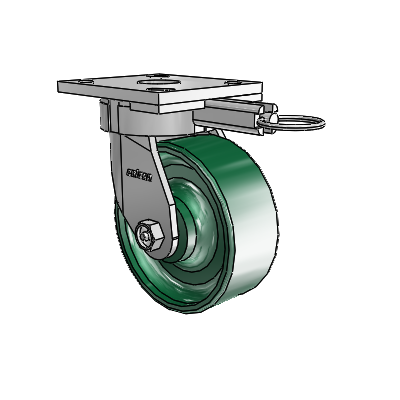 4 Series Kingpinless Casters Top Plate Swivel Caster with 5 x 2 Forged Steel wheel
