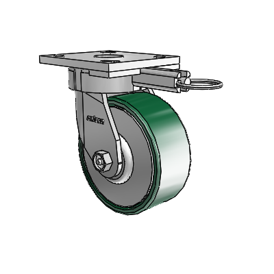 4 Series Kingpinless Casters Top Plate Swivel Caster with 5 x 2 Forged Steel wheel