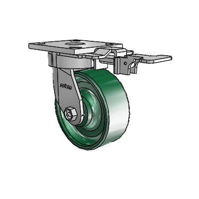 4 Series Kingpinless Casters Top Plate Swivel Caster with 5 x 2 Forged Steel wheel