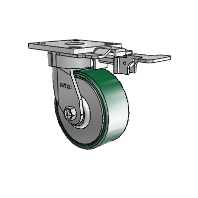 4 Series Kingpinless Casters Top Plate Swivel Caster with 5 x 2 Forged Steel wheel