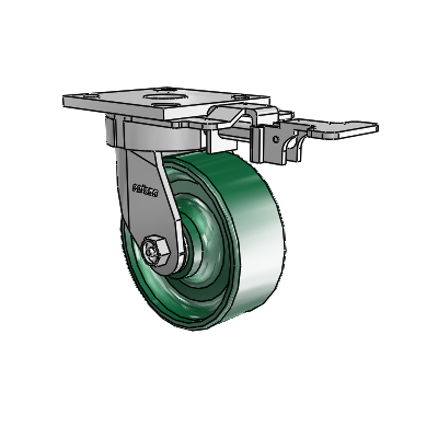 4 Series Kingpinless Casters Top Plate Swivel Caster with 5 x 2 Forged Steel wheel