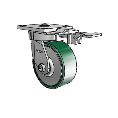 4 Series Kingpinless Casters Top Plate Swivel Caster with 5 x 2 Forged Steel wheel