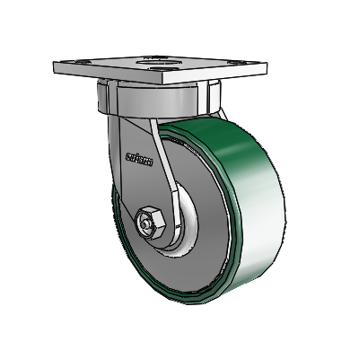 4 Series Kingpinless Casters Top Plate Swivel Caster with 5 x 2 Forged Steel wheel