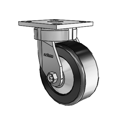 4 Series Kingpinless Casters Top Plate Swivel Caster with 5 x 2 Phenolic wheel