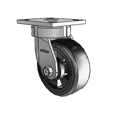 4 Series Kingpinless Casters Top Plate Swivel Caster with 5 x 2 Trans-forma LT (Flat) wheel
