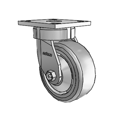 4 Series Kingpinless Casters Top Plate Swivel Caster with 5 x 2 Trans-forma (Flat) wheel