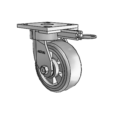 4 Series Kingpinless Casters Top Plate Swivel Caster with 5 x 2 Trans-forma (Flat) wheel