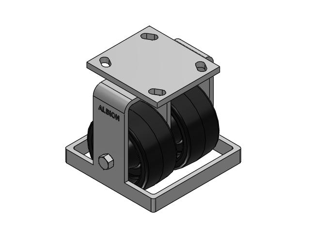 115 Series Top Plate Rigid Black Caster with 4 x 2 TM - Phenolic Wheel
