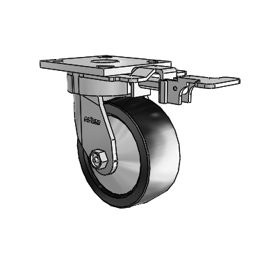 4 Series Kingpinless Casters Top Plate Swivel Caster with 5 x 2 Polyolefin wheel