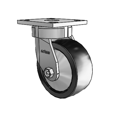 4 Series Kingpinless Casters Top Plate Swivel Caster with 5 x 2 Polyolefin wheel