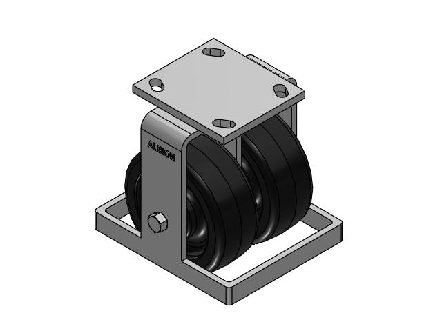 115 Series Top Plate Rigid Black Caster with 5 x 2 TM - Phenolic Wheel