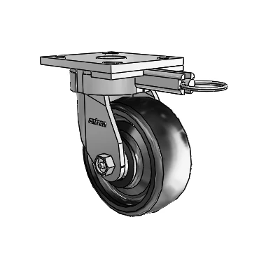4 Series Kingpinless Casters Top Plate Swivel Caster with 5 x 2 Endura Solid Elastomer wheel