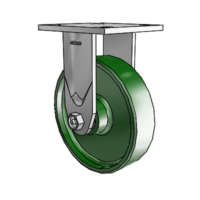 4 Series 1 1/2" Casters Top Plate Rigid Zinc with 6 x 1.5 Cast Iron Wheel