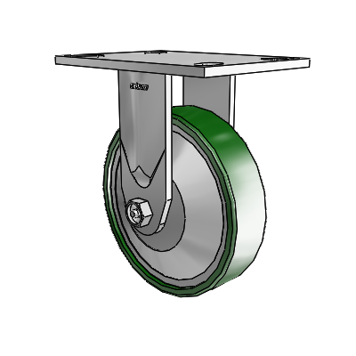 4 Series 1 1/2" Casters Top Plate Rigid Zinc with 6 x 1.5 Cast Iron Wheel