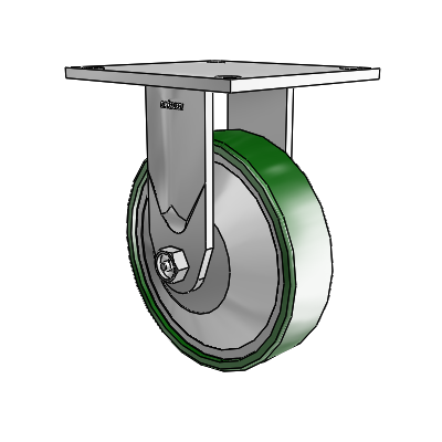 4 Series 1 1/2" Casters Top Plate Rigid Zinc with 6 x 1.5 Cast Iron Wheel
