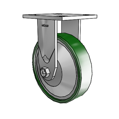 4 Series 1 1/2" Casters Top Plate Rigid Zinc with 6 x 1.5 Cast Iron Wheel