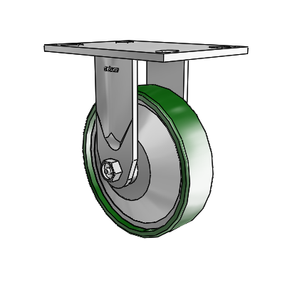 4 Series 1 1/2" Casters Top Plate Rigid Zinc with 6 x 1.5 Cast Iron Wheel