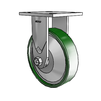 4 Series 1 1/2" Casters Top Plate Rigid Zinc with 6 x 1.5 Cast Iron Wheel