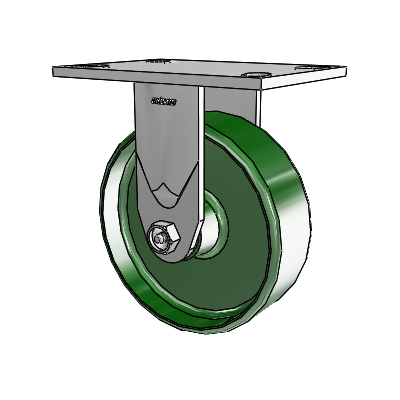 4 Series 2 Inch Wide Casters Top Plate Rigid Caster with 6 x 2 Cast Iron Wheel
