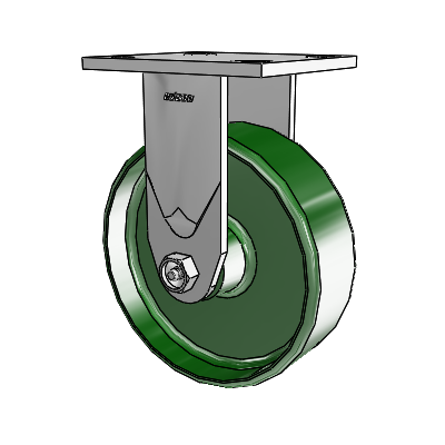 4 Series 2 Inch Wide Casters Top Plate Rigid with 6 x 2 Cast Iron Wheel
