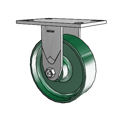 4 Series 2 Inch Wide Casters Top Plate Rigid Caster with 6 x 2 Forged Steel Wheel