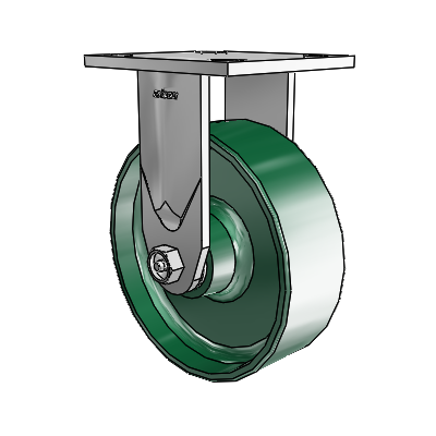 4 Series Kingpinless Casters Top Plate Rigid Caster with 6 x 2 Forged Steel wheel