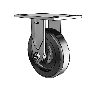 4 Series 1 1/2" Casters Top Plate Rigid Zinc with 6 x 1.5 Phenolic Wheel