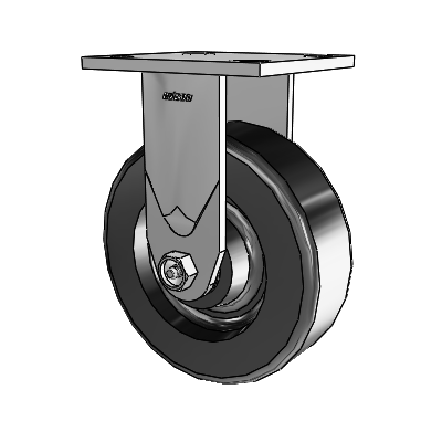4 Series 2 Inch Wide Casters Top Plate Rigid Caster with 6 x 2 Phenolic Wheel