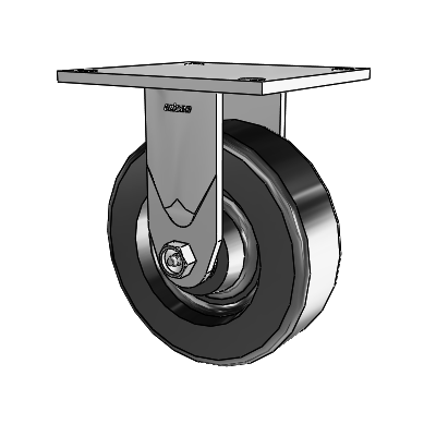 4 Series 2 Inch Wide Casters Top Plate Rigid Caster with 6 x 2 Phenolic Wheel