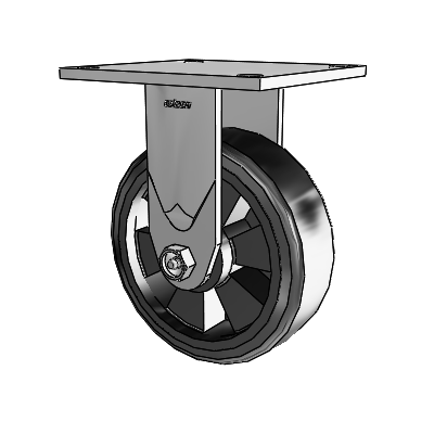 4 Series 2 Inch Wide Casters Top Plate Rigid Caster with 6 x 2 Trans-forma LT (Flat) Wheel