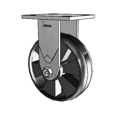 4 Series 2 Inch Wide Casters Top Plate Rigid with 6 x 2 Maxim Wheel