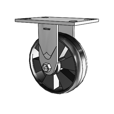 4 Series 2 Inch Wide Casters Top Plate Rigid Caster with 6 x 2 Maxim Wheel