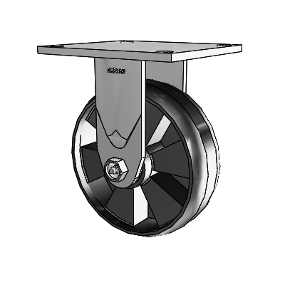 4 Series 2 Inch Wide Casters Top Plate Rigid Caster with 6 x 2 Maxim Wheel