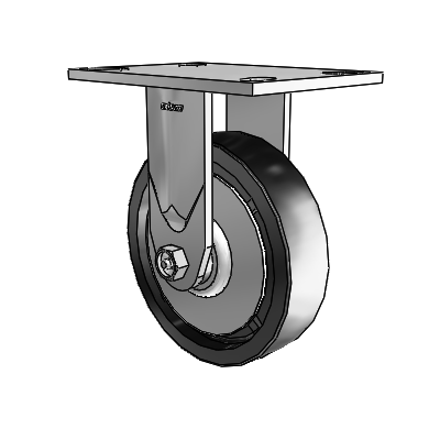 4 Series 1 1/2" Casters Top Plate Rigid Zinc with 6 x 1.5 Polyolefin Wheel