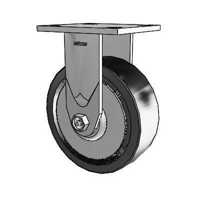 4 Series 2 Inch Wide Casters Top Plate Rigid Caster with 6 x 2 Polyolefin Wheel