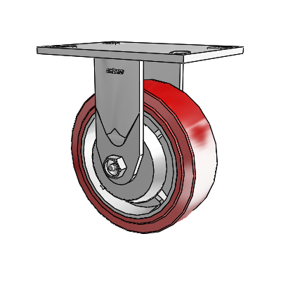 4 Series 2 Inch Wide Casters Top Plate Rigid Caster with 6 x 2 Polyurethane HI-TECH Wheel