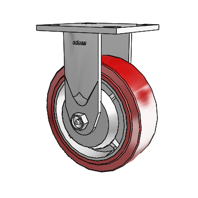 4 Series 2 Inch Wide Casters Top Plate Rigid Caster with 6 x 2 Polyurethane HI-TECH Wheel