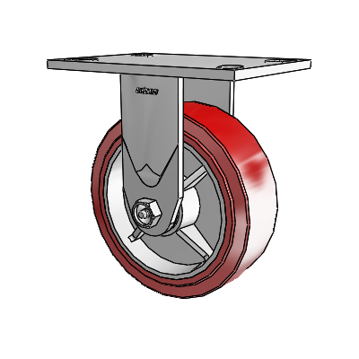 4 Series 2 Inch Wide Casters Top Plate Rigid Caster with 6 x 2 Polyurethane HI-TECH Wheel